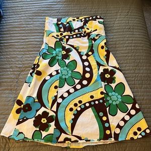 STRAPLESS FLORAL DRESS